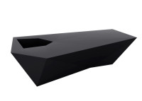 Banc design en polyéthylène avec ou sans coussin - Faz par Vondom