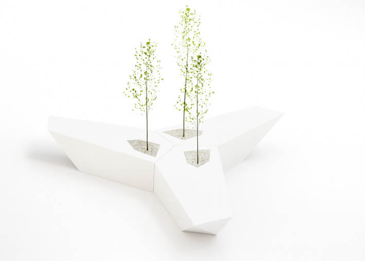 Banc design en polyéthylène avec ou sans...
