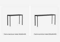 Table haute H 105 en aluminium et HPL 2 tailles - Frame par Vondom