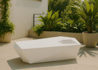 Banc design en polyéthylène avec ou sans coussin - Faz par Vondom