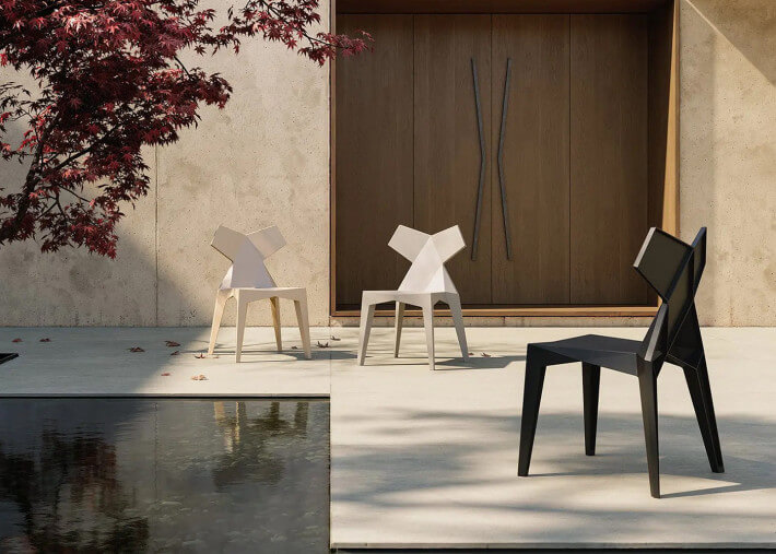 Set de 4 chaises de table empilables en...