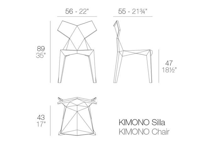 Set de 4 chaises de table empilables en...