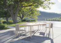Table de repas design en aluminium et HPL 3 tailles - Frame par Vondom