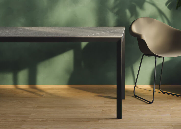 Table de repas design en aluminium et HPL 3...