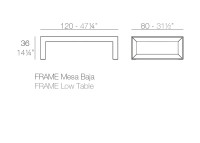 Table basse en polyéthylène 120x80 - Frame par Vondom
