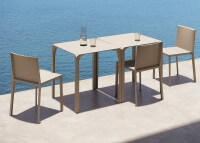 Set de 4 chaises ou fauteuils empilables polypropylène Quartz Vondom