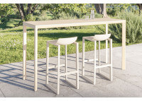 Set de 2 tabourets hauts extérieur noir blanc beige Wall Street Vondom