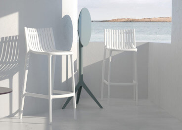 Set de 4 tabourets de bar extérieur 2 hauteurs 4 coloris...