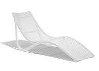Set de 4 transats design en polypropylène blanc beige ou taupe - Ibiza par Vondom