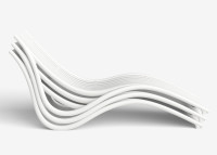 Set de 4 transats design en polypropylène blanc beige ou taupe - Ibiza par Vondom