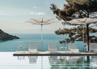 Set de 4 transats design en polypropylène blanc beige ou taupe - Ibiza par Vondom