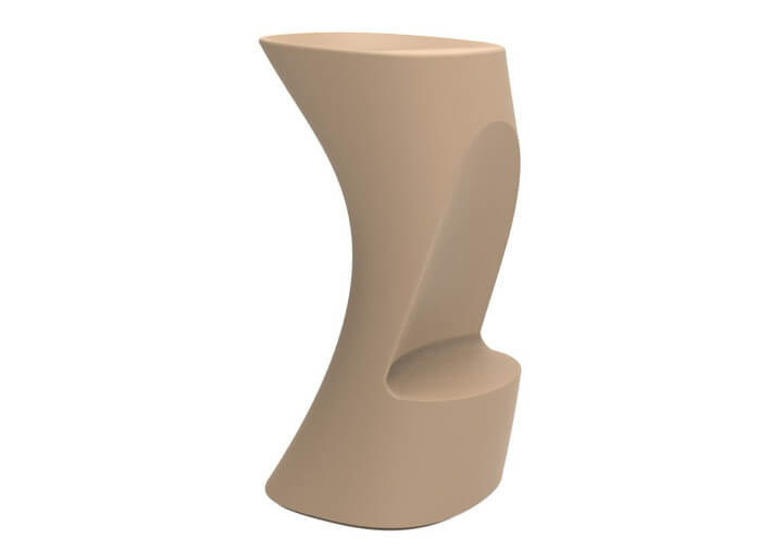 Tabouret de bar design en polyéthylène mat ou...