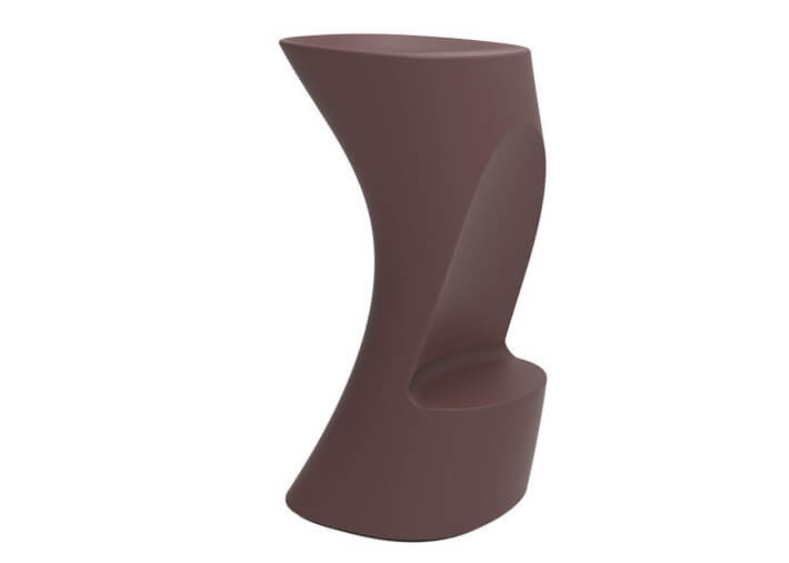 Tabouret de bar design en polyéthylène mat ou...