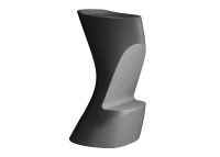 Tabouret de bar design en polyéthylène mat ou laqué - Noma par Vondom