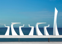 Tabouret de bar original en polyéthylène mat ou laqué Wing par Vondom