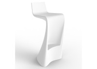 Tabouret de bar original en polyéthylène mat ou laqué Wing par Vondom