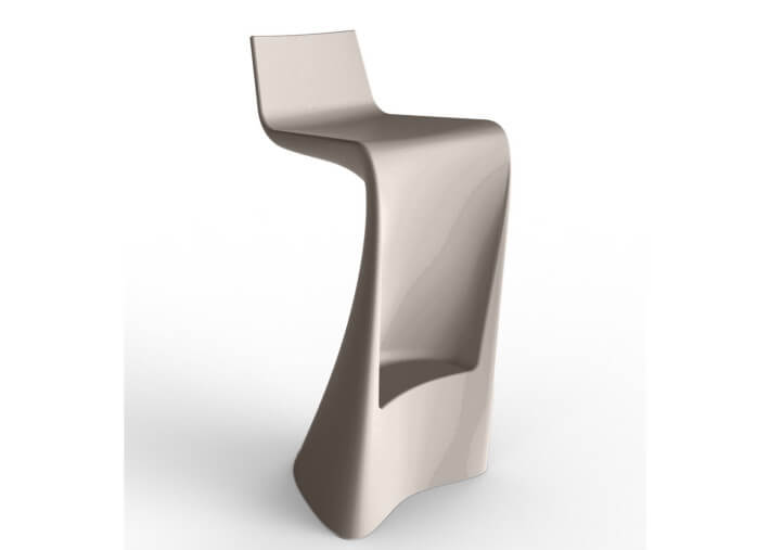 Tabouret de bar original en polyéthylène mat ou...