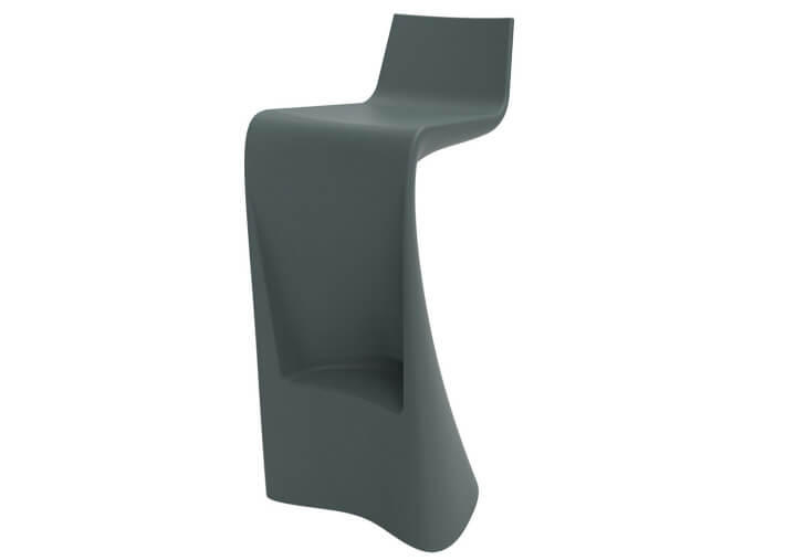 Tabouret de bar original en polyéthylène mat ou...