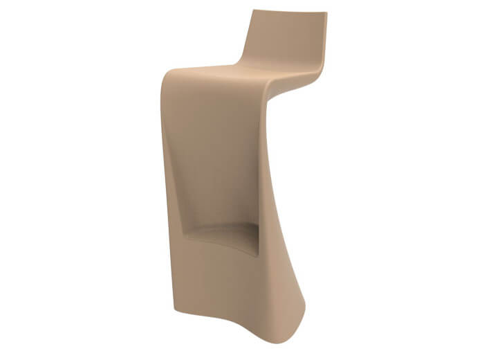 Tabouret de bar original en polyéthylène mat ou...
