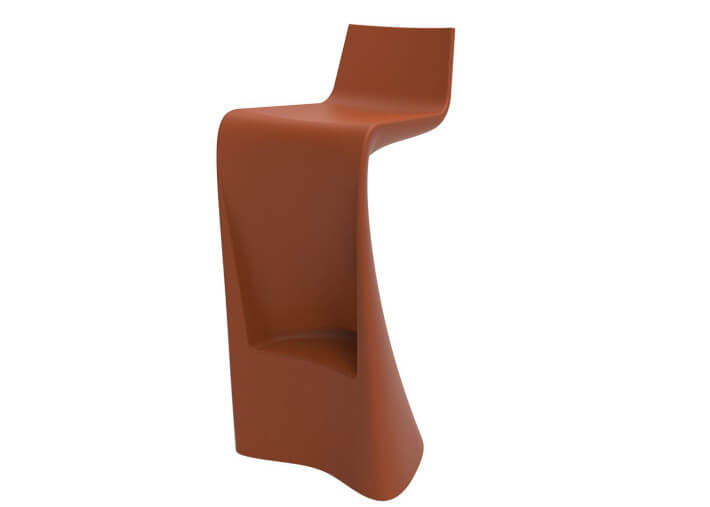 Tabouret de bar original en polyéthylène mat ou...