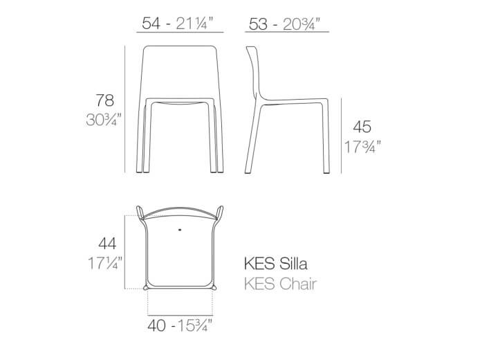 Set de 4 chaises d'extérieur empilables 4...