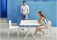 Set de 4 fauteuils de table avec accoudoirs empilables - Kes Vondom