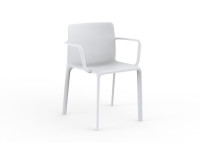 Set de 4 fauteuils de table avec accoudoirs empilables - Kes Vondom