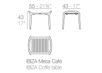 Set de 4 tabourets ou tables d'appoint empilables - Ibiza par Vondom