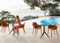 Set de 4 chaises empilables en polypropylène coloré - Sabinas Vondom