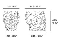 Set de 2 tabourets tête de mort design par Teresa Sapey - Skull Vondom
