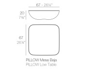 Table basse design en polyéthylène 15 coloris - Pillow par Vondom