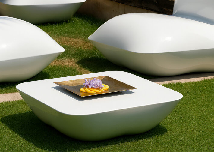 Table basse design en polyéthylène 15 coloris -...