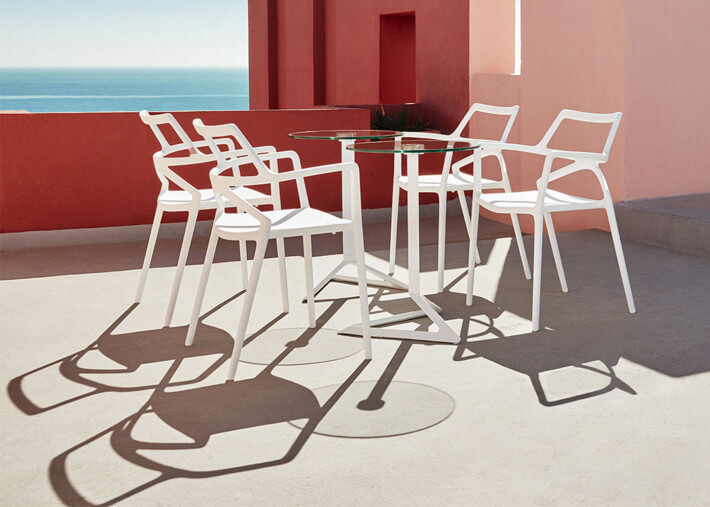 Set de 4 chaises design intérieur extérieur 4...