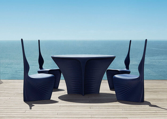 Chaise design en polyéthylène 15 coloris -...