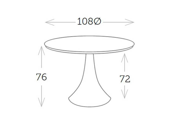 Table de jardin ronde en dekton 7 coloris Ø 108...