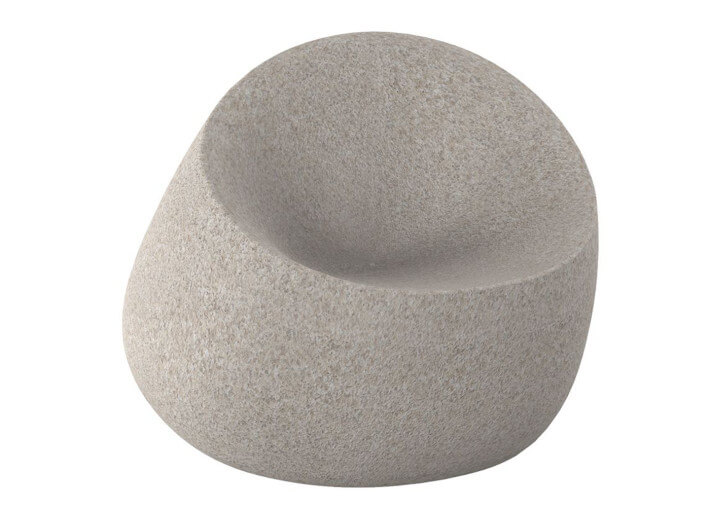 Fauteuil design forme galet extérieur en...