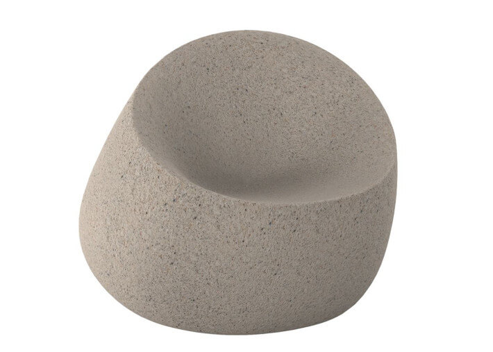 Fauteuil design forme galet extérieur en...