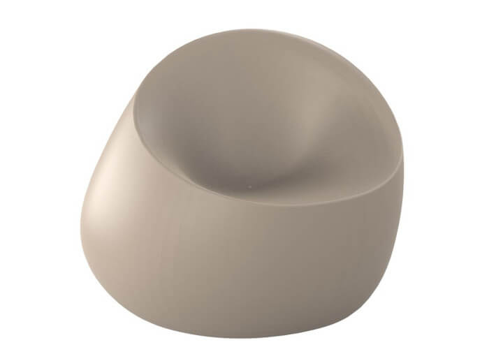 Fauteuil design forme galet extérieur en...