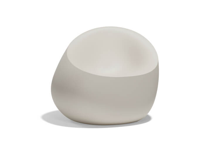 Fauteuil design forme galet extérieur en...