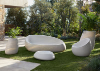 Fauteuil design forme galet extérieur en polyéthylène - Stone Vondom