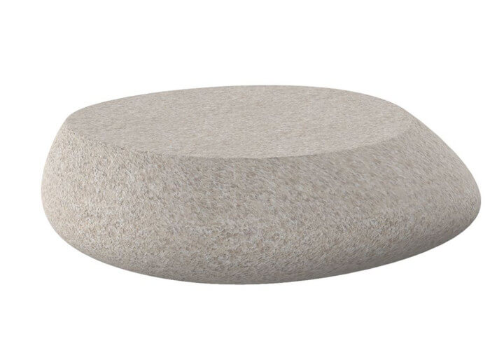 Table basse design forme galet en polyéthylène...