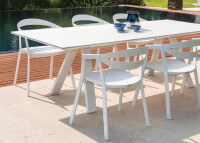 Set de 4 chaises de repas d'extérieur blancs - La Vida par Garden Art