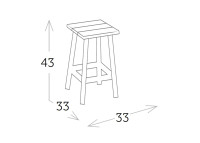 Set de 2 tabourets en aluminium 3 coloris - messina par garden art