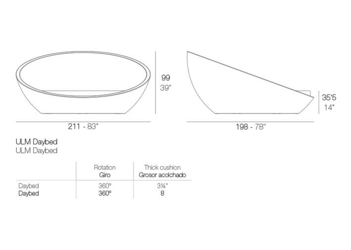 Daybed design rond confortable par Ramon Esteve...