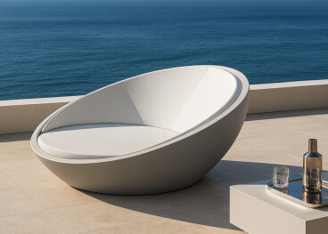 Daybed design rond confortable par Ramon Esteve - Ulm Vondom