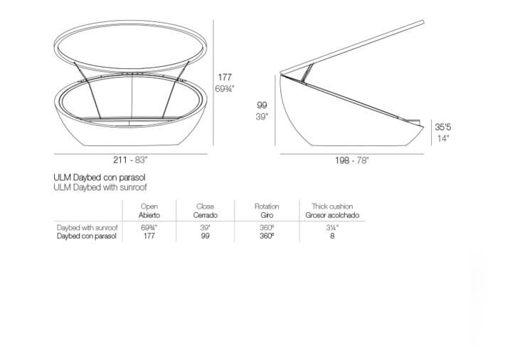 Daybed original avec auvent intégré - coloris...