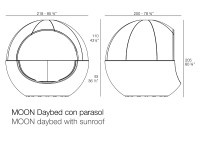 Daybed original en polyéthylène et coque en tissu - Ulm Moon Vondom