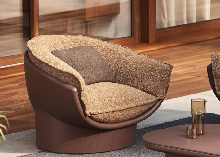 Fauteuil lounge design en polyéthylène par...