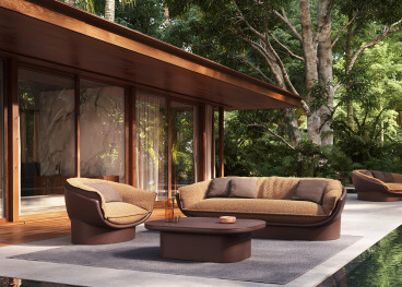 Canapé de jardin design en polyéthylène Ramon Esteve -... 2