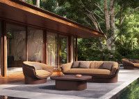 Canapé de jardin design en polyéthylène Ramon Esteve - Luna Vondom